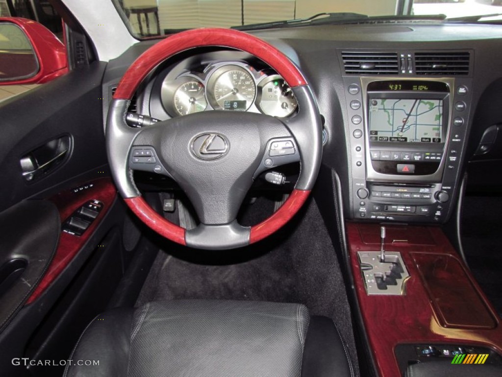 2008 Lexus GS 460 Black Steering Wheel Photo #53707971