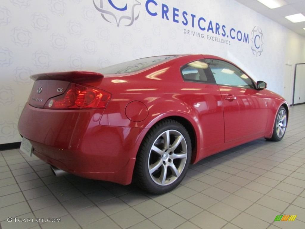 2004 G 35 Coupe - Laser Red / Willow photo #3
