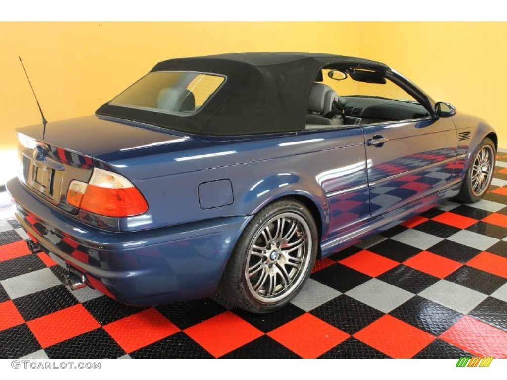 2002 M3 Convertible - Topaz Blue Metallic / Grey photo #4