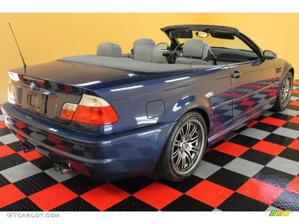 2002 M3 Convertible - Topaz Blue Metallic / Grey photo #6