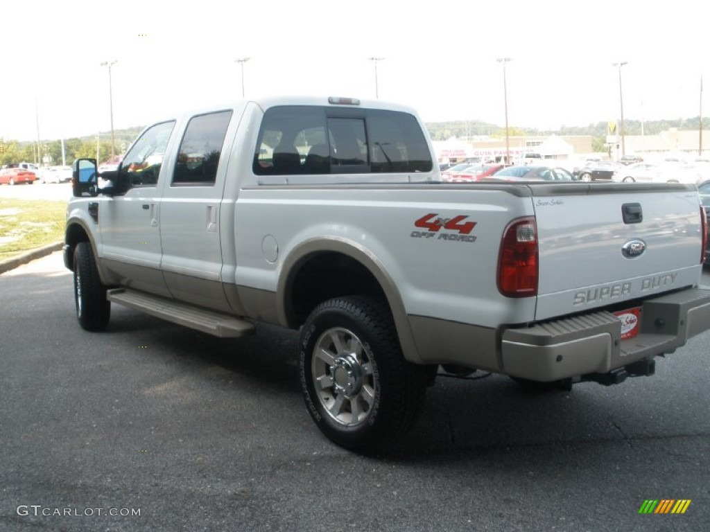 2008 F350 Super Duty King Ranch Crew Cab 4x4 - Oxford White / Chaparral Brown photo #11