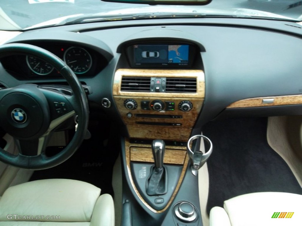 2007 BMW 6 Series 650i Coupe Cream Beige Dashboard Photo #53713062
