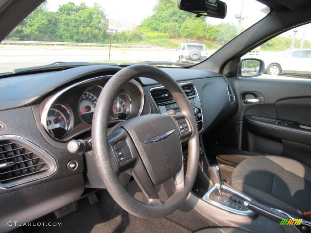 2011 Chrysler 200 LX Black Steering Wheel Photo #53714649