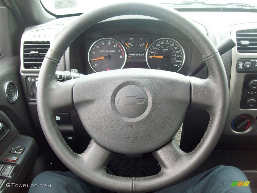 2012 Chevrolet Colorado LT Crew Cab 4x4 Ebony Steering Wheel Photo #53714687