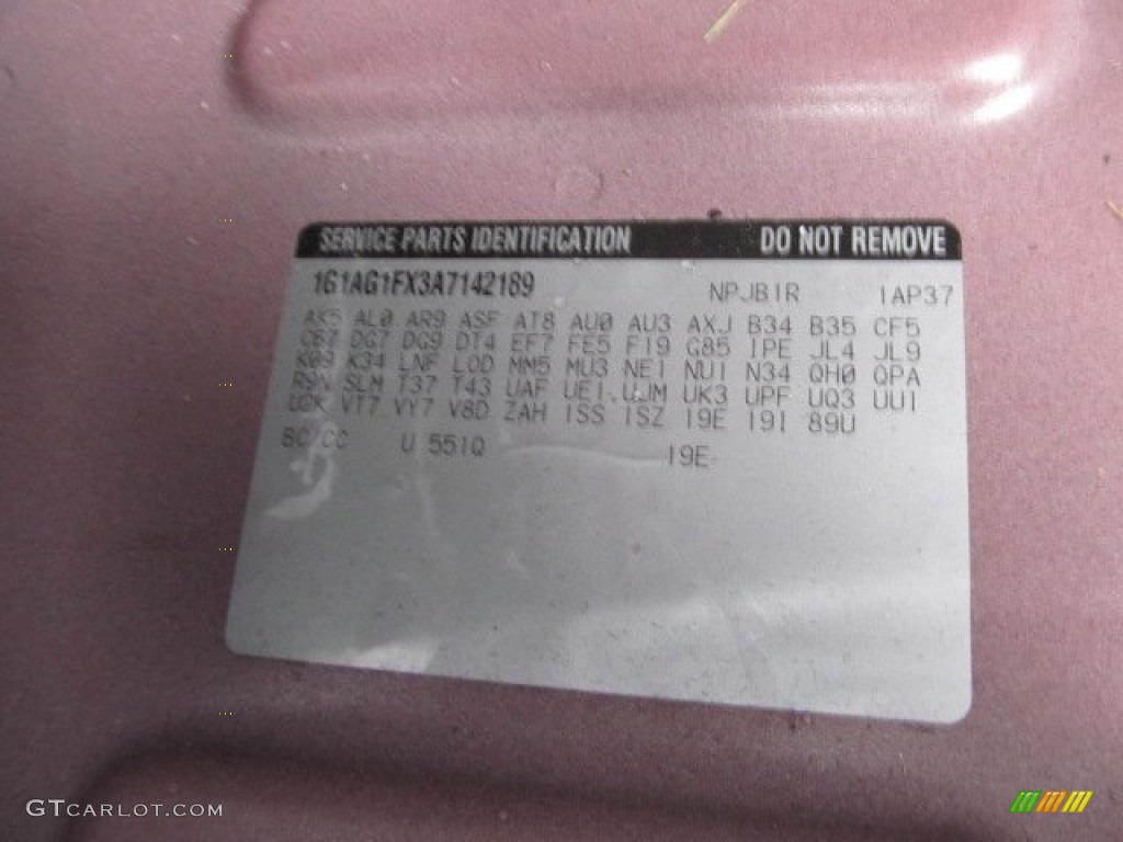 2010 Chevrolet Cobalt SS Coupe Info Tag Photo #53716158