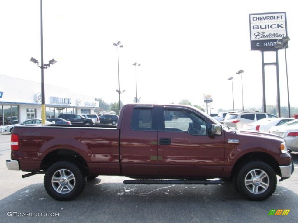 2006 F150 XLT SuperCab 4x4 - Dark Toreador Red Metallic / Medium Flint photo #3