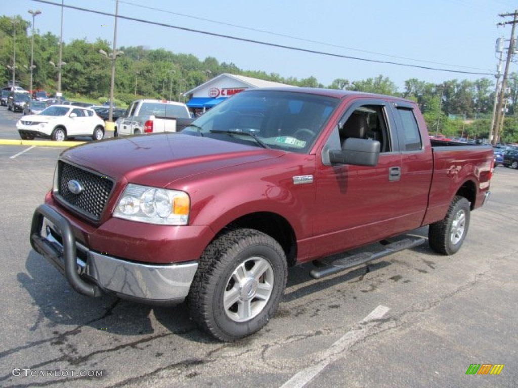 2006 F150 XLT SuperCab 4x4 - Dark Toreador Red Metallic / Medium Flint photo #5