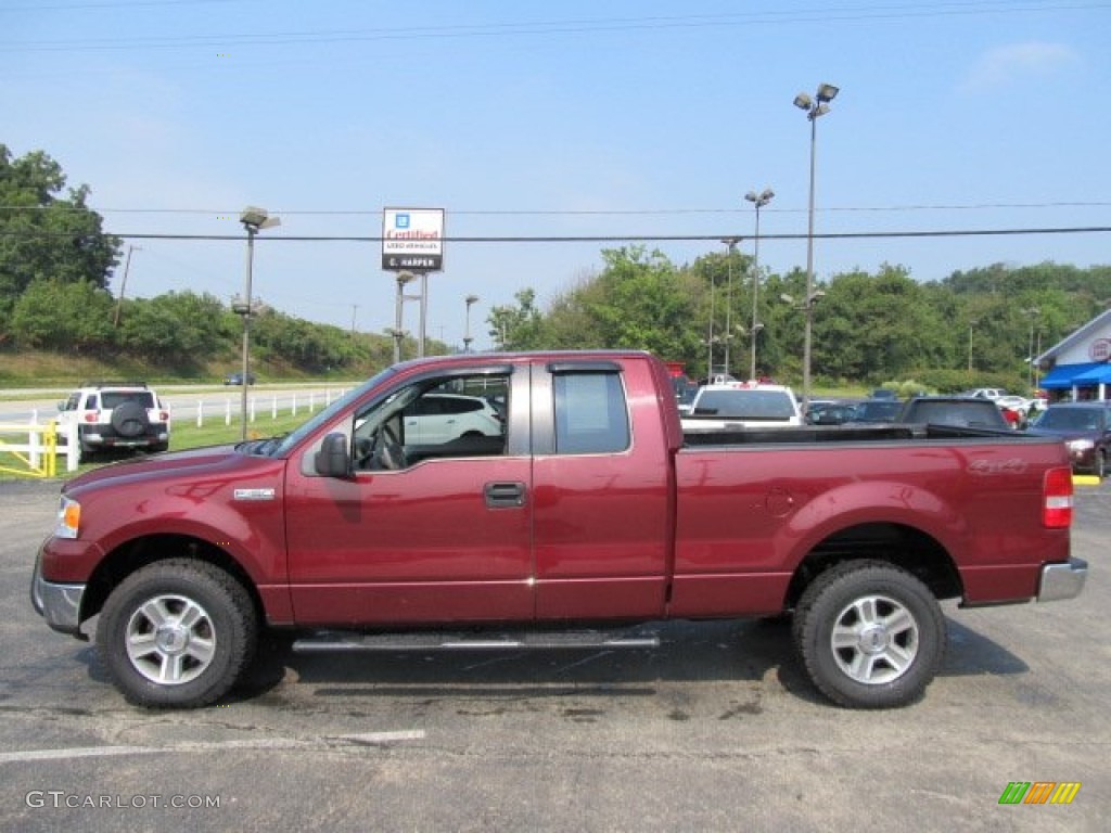 2006 F150 XLT SuperCab 4x4 - Dark Toreador Red Metallic / Medium Flint photo #7