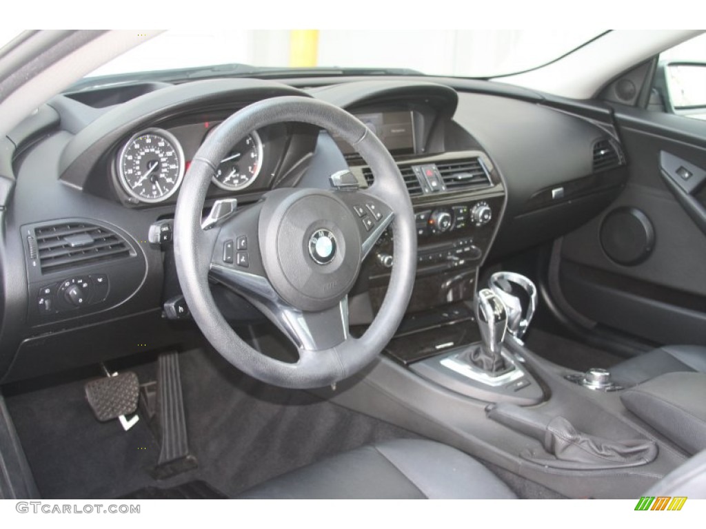 2009 BMW 6 Series 650i Coupe Black Dakota Leather Dashboard Photo #53716344