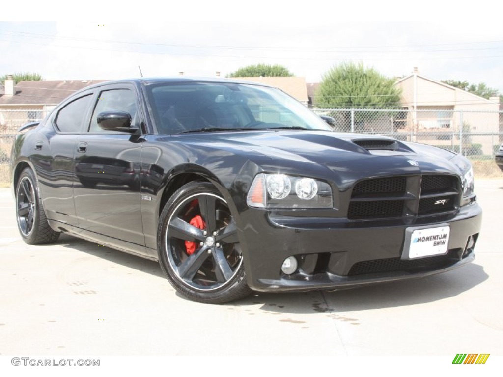 2008 Charger SRT-8 - Brilliant Black Crystal Pearl / Dark Slate Gray photo #1