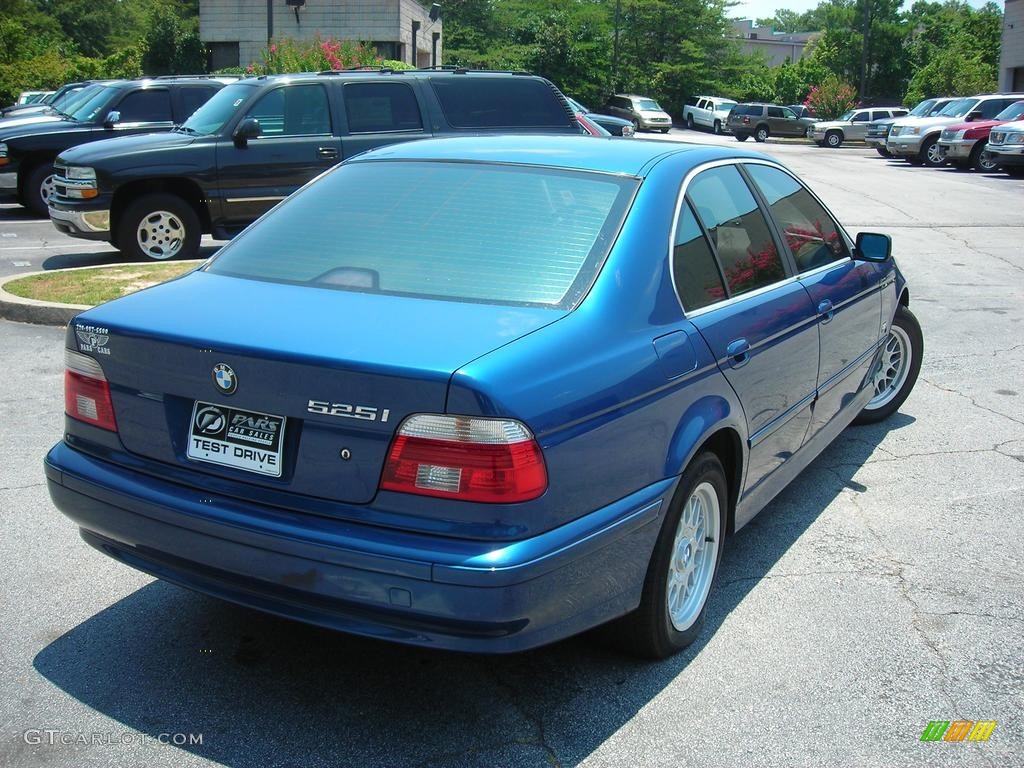 2001 5 Series 525i Sedan - Topaz Blue Metallic / Beige photo #3