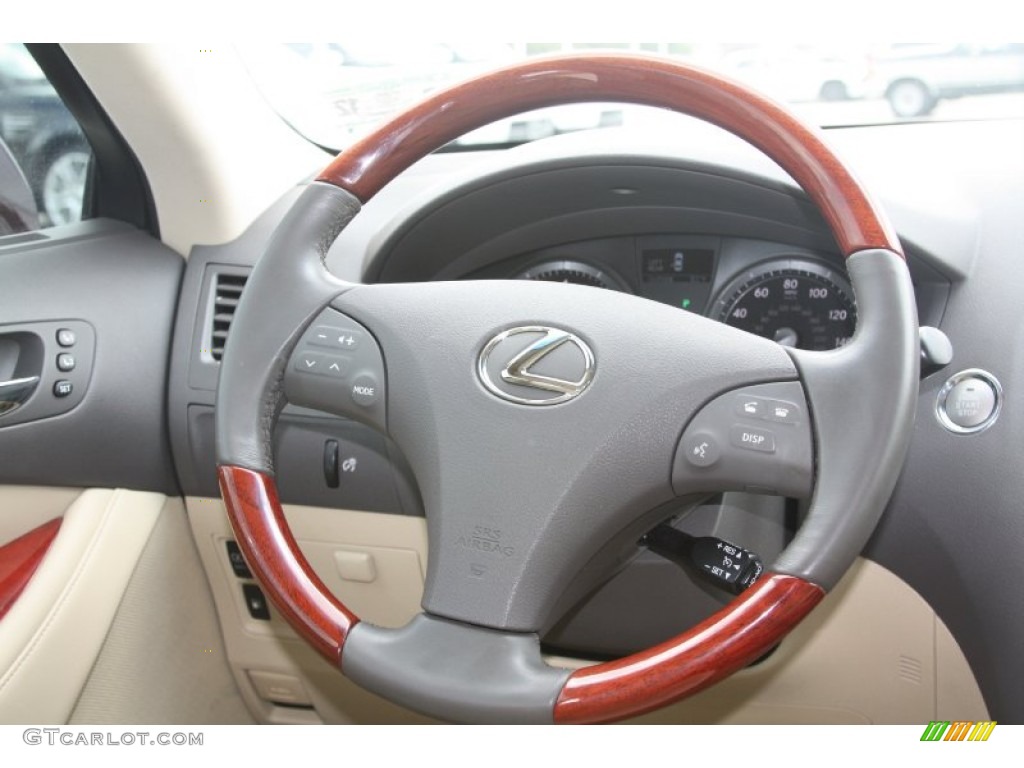 2007 Lexus ES 350 Cashmere Steering Wheel Photo #53718606