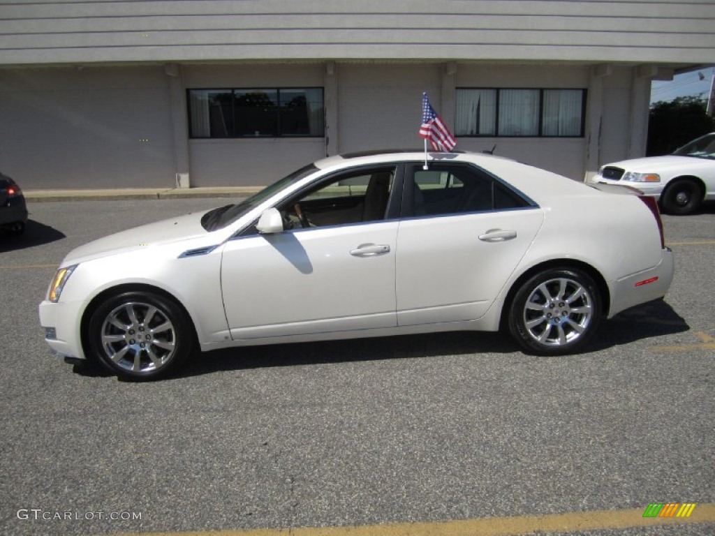 White Diamond Tri-Coat 2008 Cadillac CTS 4 AWD Sedan Exterior Photo #53719881