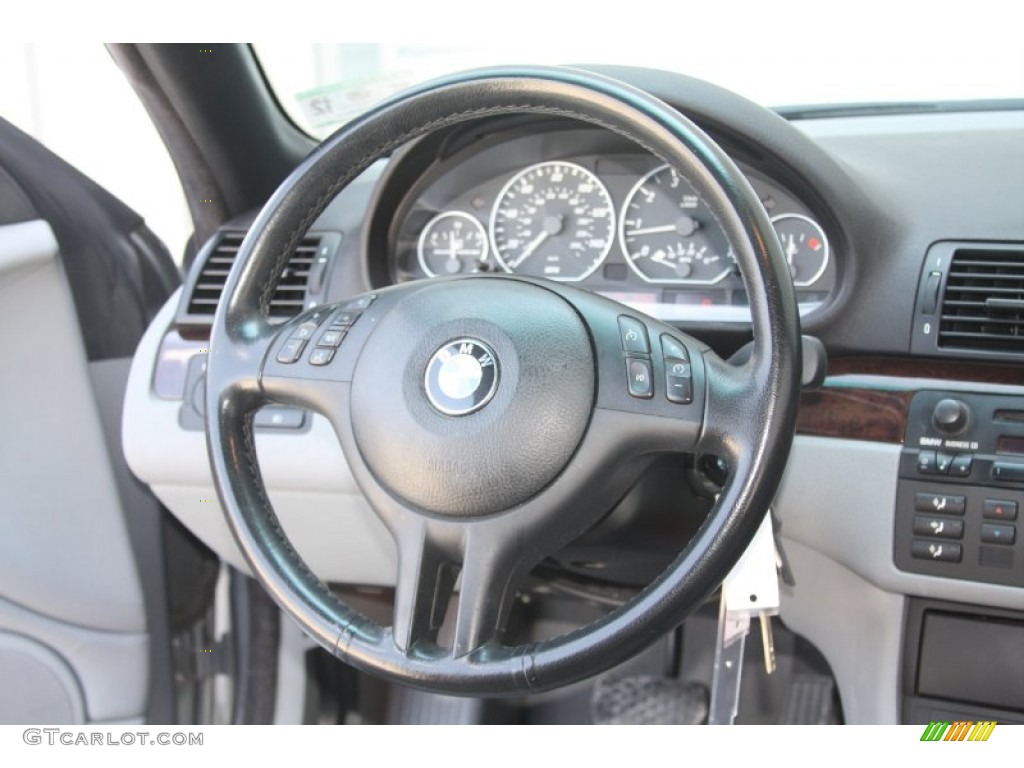 2004 3 Series 330i Convertible - Silver Grey Metallic / Grey photo #25