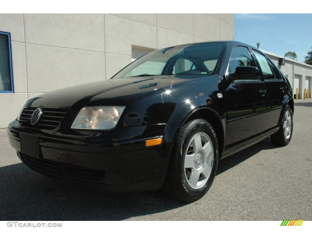 2002 Jetta GLS Sedan - Black / Black photo #3