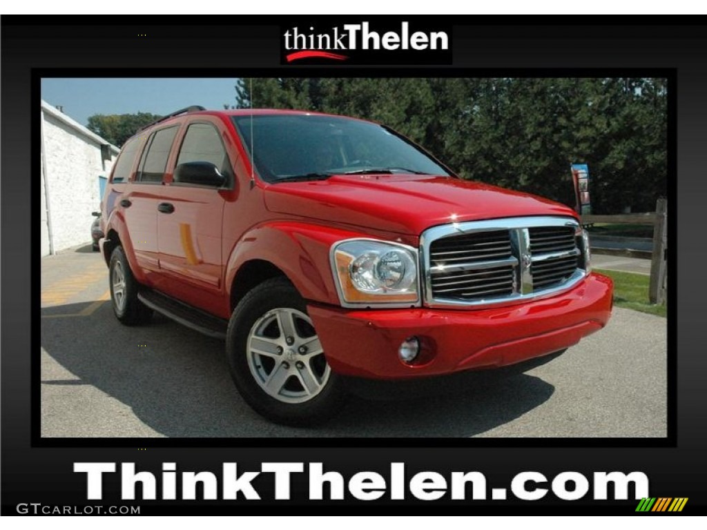 2005 Durango SLT 4x4 - Flame Red / Medium Slate Gray photo #1