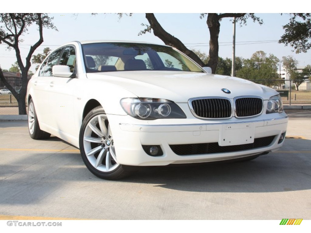 2008 7 Series 750Li Sedan - Alpine White / Beige photo #1