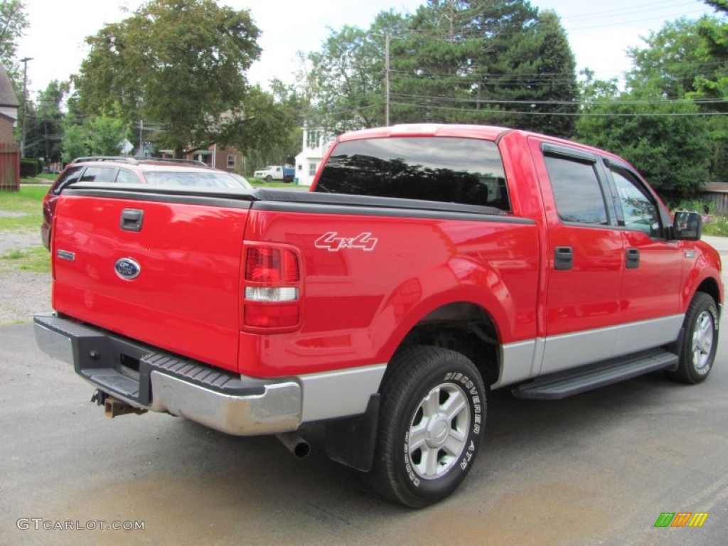 2004 F150 XLT SuperCrew 4x4 - Bright Red / Dark Flint photo #2