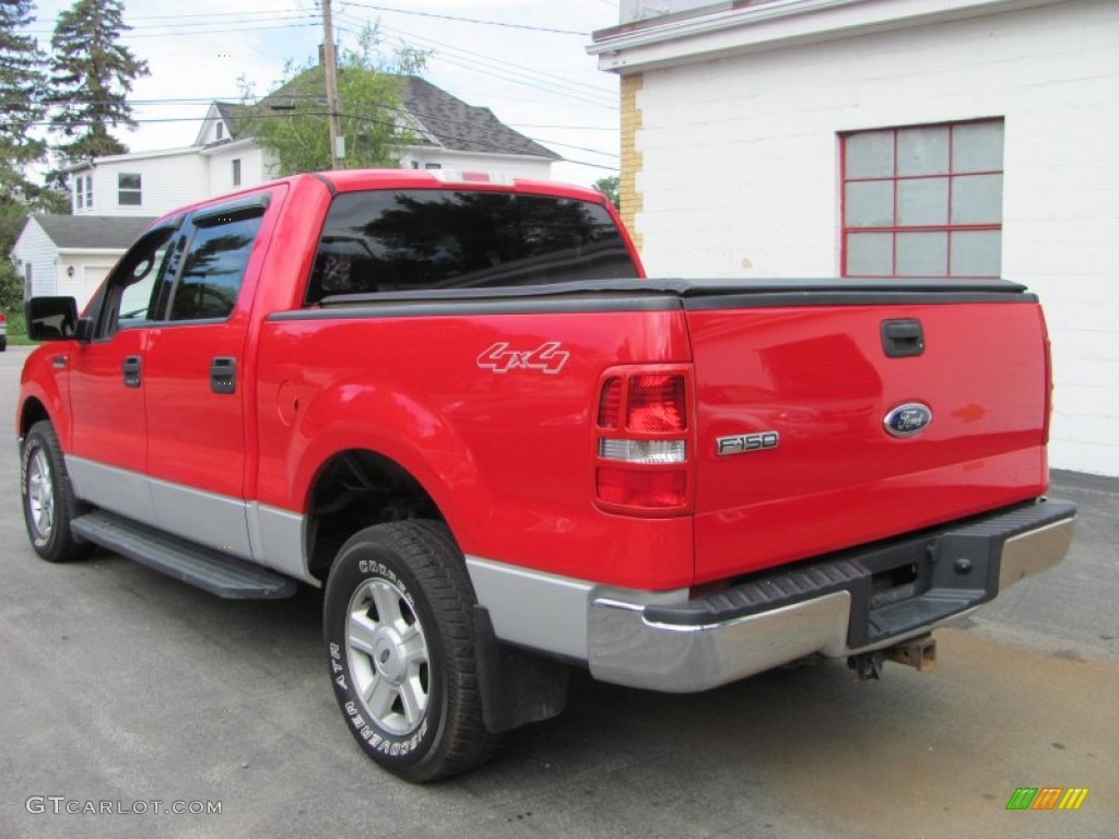 2004 F150 XLT SuperCrew 4x4 - Bright Red / Dark Flint photo #13