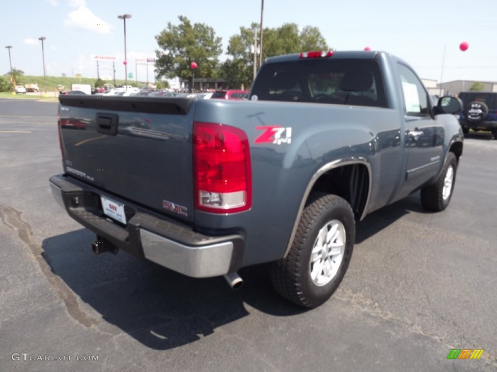 2010 Sierra 1500 SLE Regular Cab 4x4 - Storm Gray Metallic / Ebony photo #5