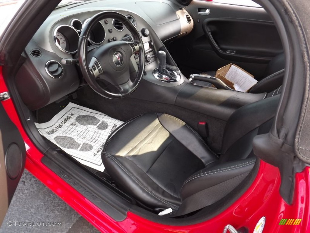 Ebony Interior 2008 Pontiac Solstice Roadster Photo #53731326