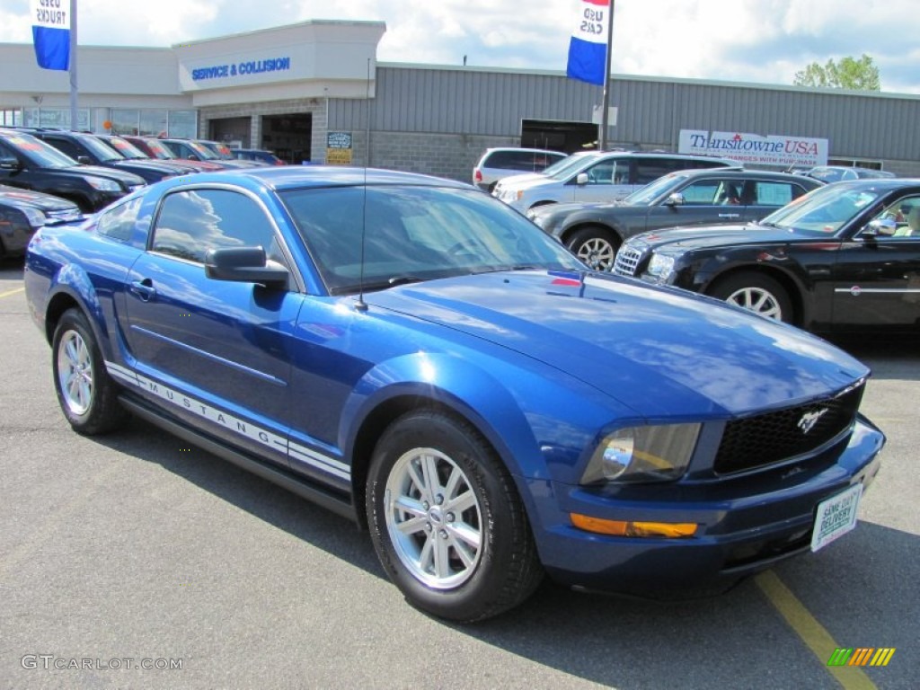 2008 Mustang V6 Deluxe Coupe - Vista Blue Metallic / Light Graphite photo #19