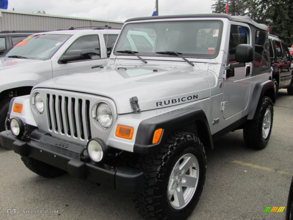 2006 Wrangler Rubicon 4x4 - Bright Silver Metallic / Dark Slate Gray photo #1