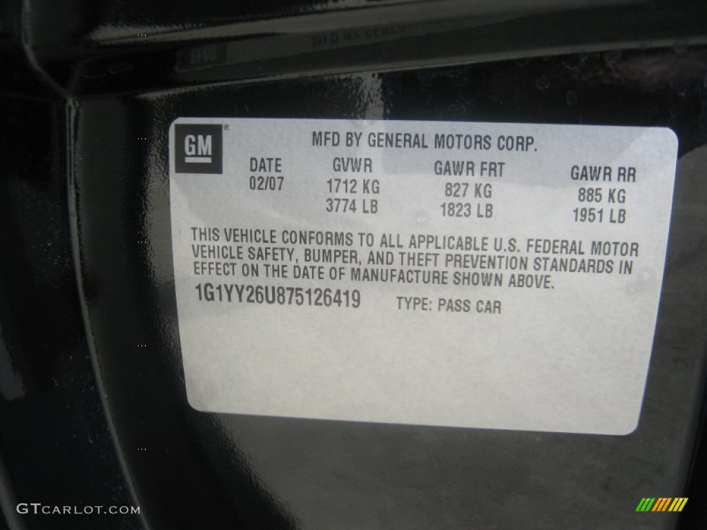 2007 Corvette Coupe - Black / Ebony photo #21