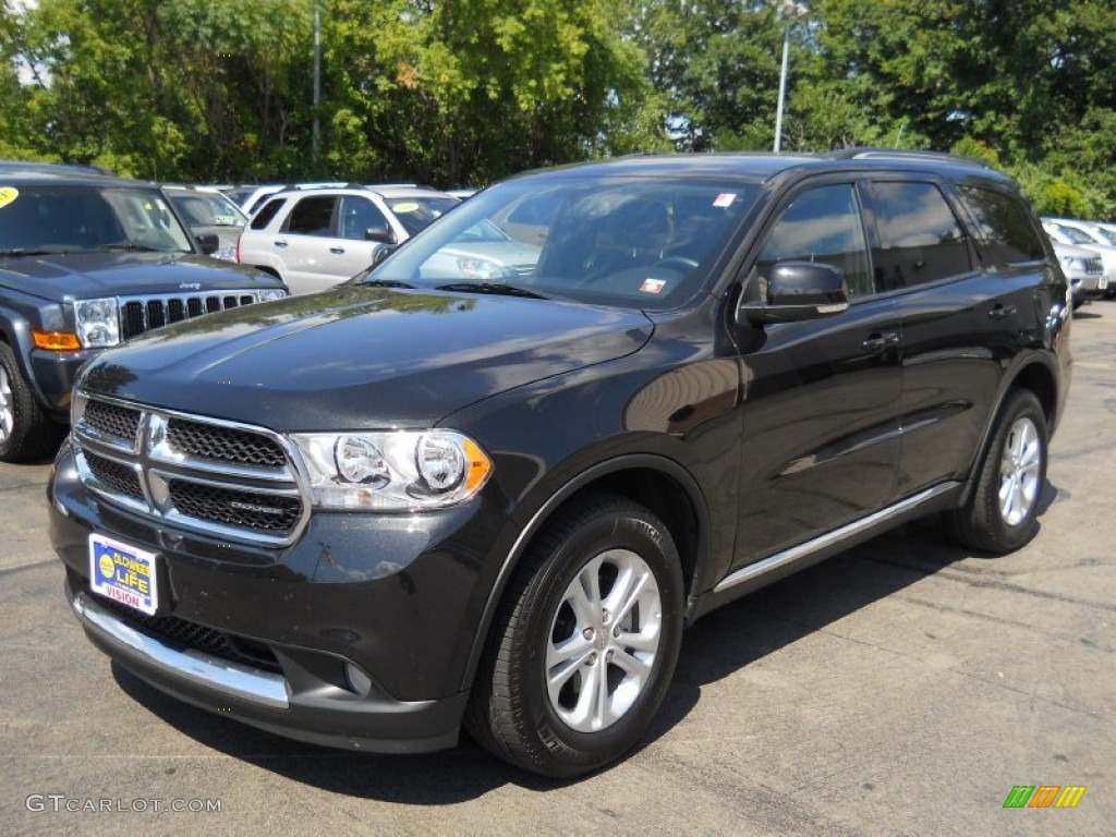 2011 Durango Crew 4x4 - Brilliant Black Crystal Pearl / Black photo #1