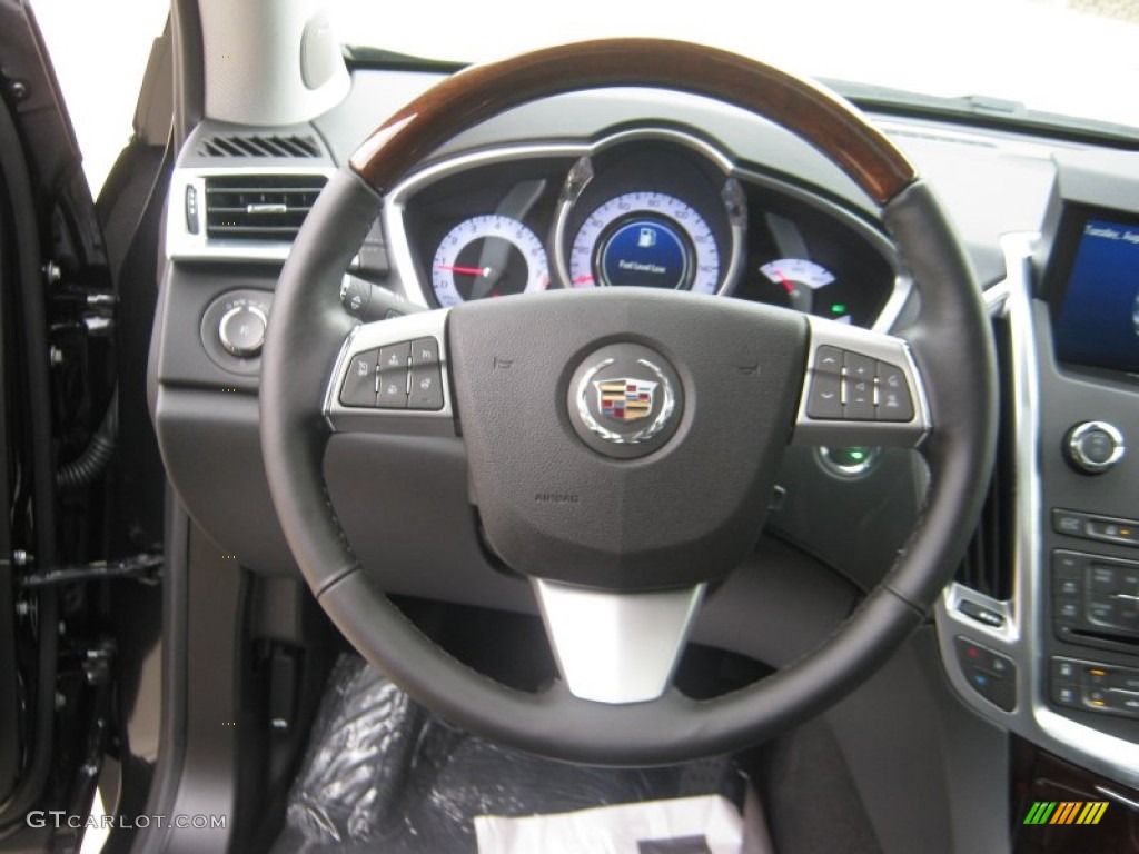 2012 Cadillac SRX Performance Ebony/Ebony Steering Wheel Photo #53735880