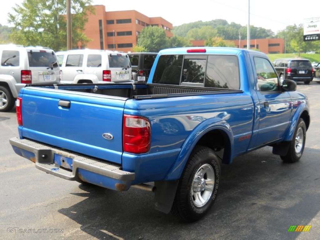 2002 Ranger Edge Regular Cab - Bright Island Blue Metallic / Dark Graphite photo #2