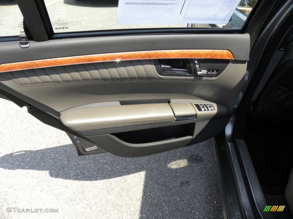 2008 Mercedes-Benz S 550 Sedan designo Corteccia Door Panel Photo #53736492