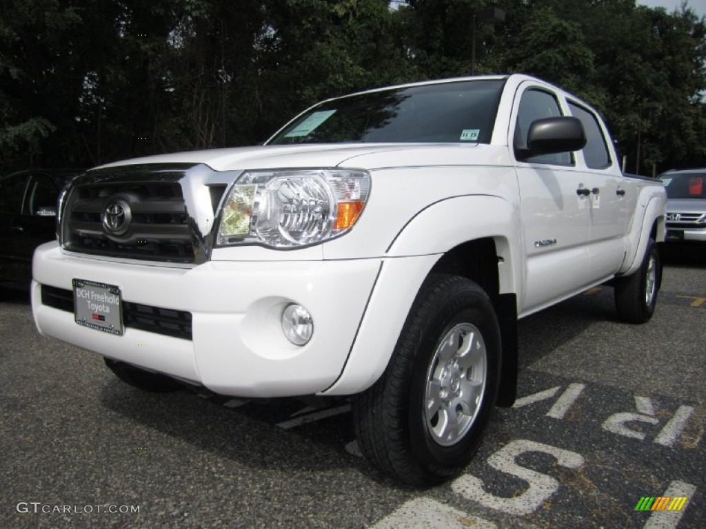 2010 Tacoma V6 SR5 Double Cab 4x4 - Super White / Graphite photo #1