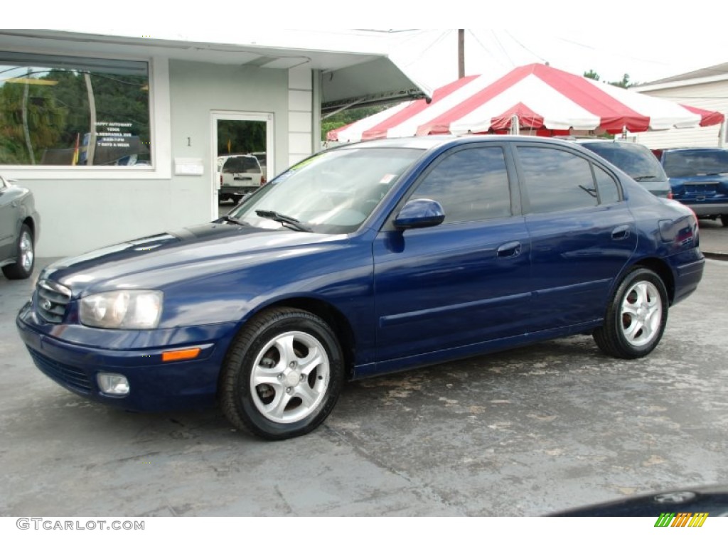 2003 Elantra GLS Sedan - Carbon Blue / Dark Gray photo #1