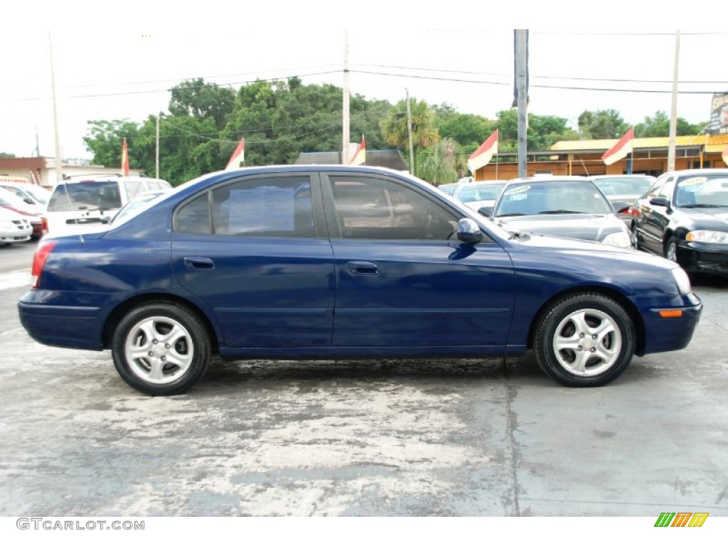 2003 Elantra GLS Sedan - Carbon Blue / Dark Gray photo #4