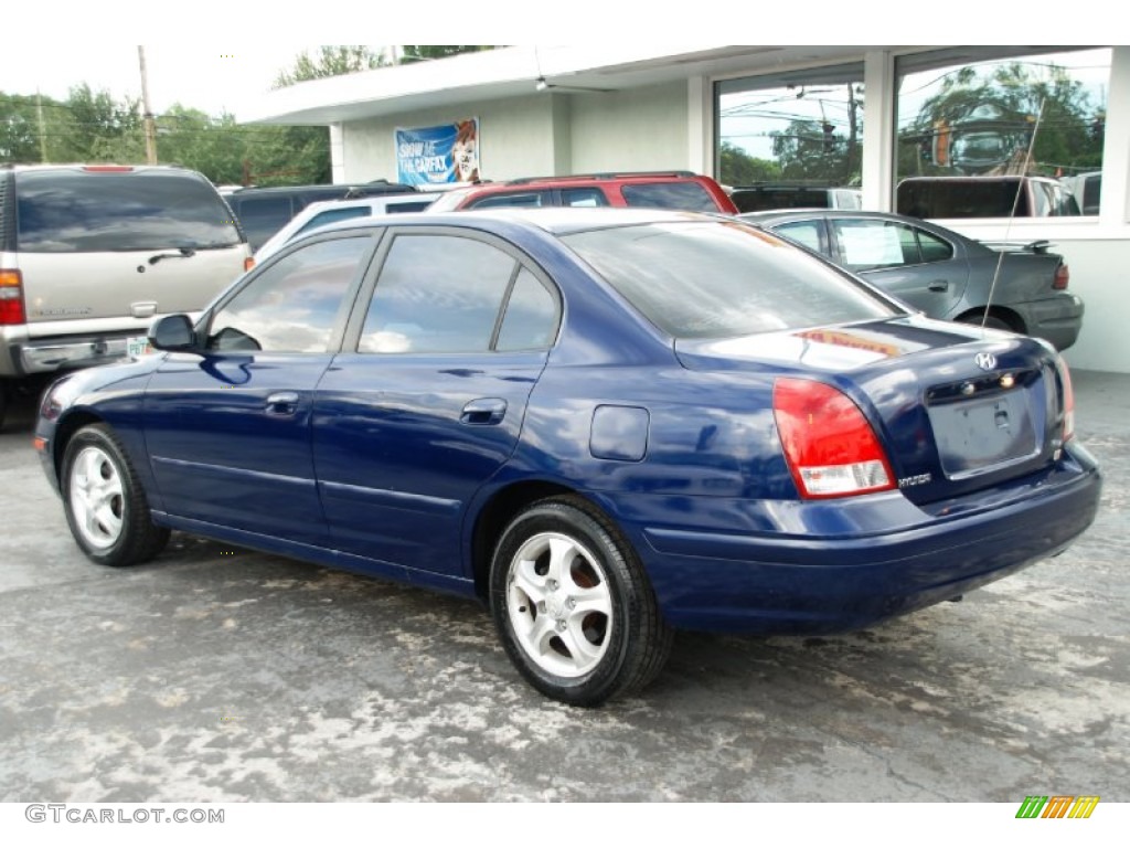 2003 Elantra GLS Sedan - Carbon Blue / Dark Gray photo #10