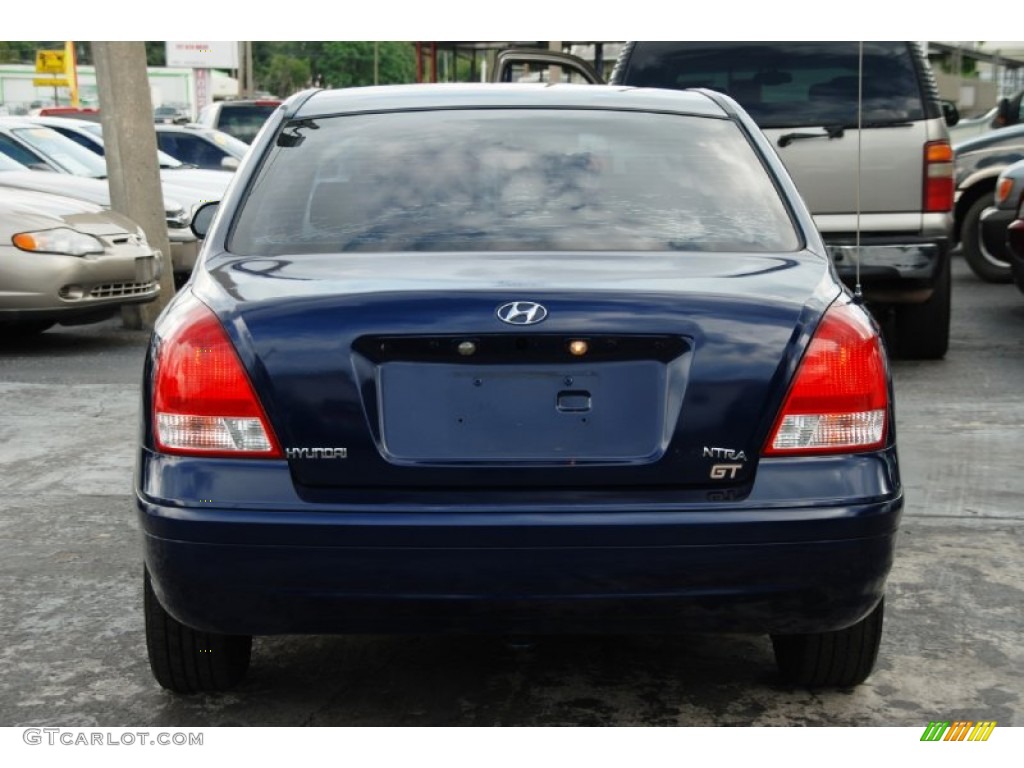 2003 Elantra GLS Sedan - Carbon Blue / Dark Gray photo #11