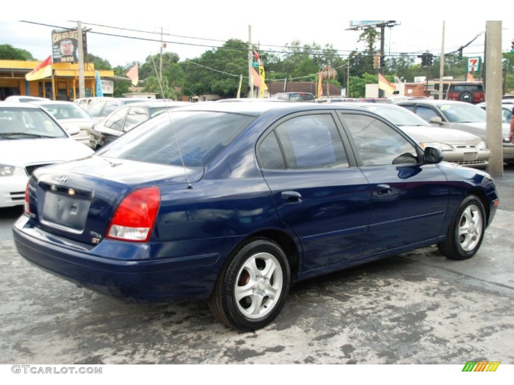 2003 Elantra GLS Sedan - Carbon Blue / Dark Gray photo #12