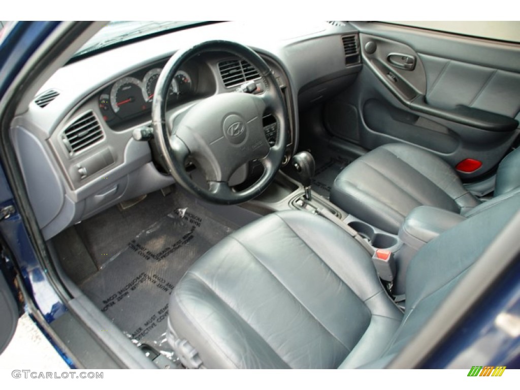 2003 Elantra GLS Sedan - Carbon Blue / Dark Gray photo #15
