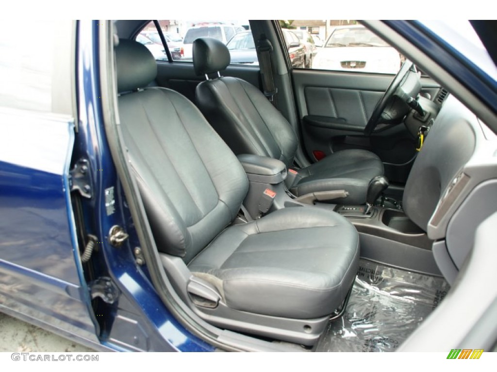 2003 Elantra GLS Sedan - Carbon Blue / Dark Gray photo #19