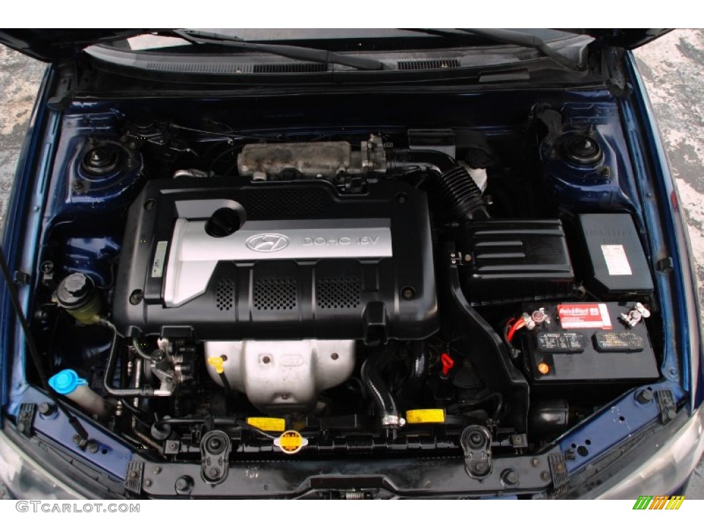 2003 Elantra GLS Sedan - Carbon Blue / Dark Gray photo #26