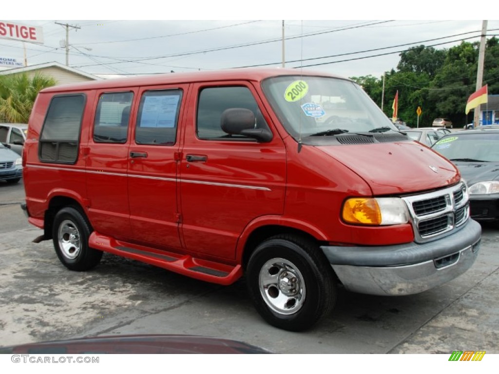 Colorado Red 2000 Dodge Ram Van 1500 Passenger Conversion Exterior Photo #53738904