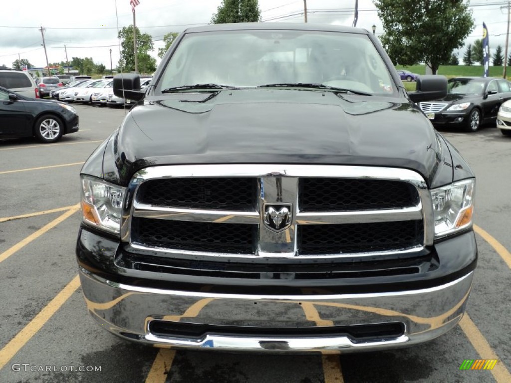 2011 Ram 1500 SLT Quad Cab 4x4 - Brilliant Black Crystal Pearl / Dark Slate Gray/Medium Graystone photo #12