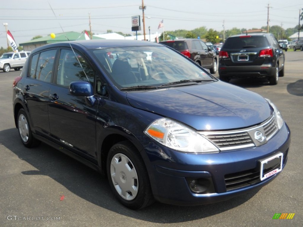 2008 Versa 1.8 S Hatchback - Blue Onyx / Charcoal photo #14