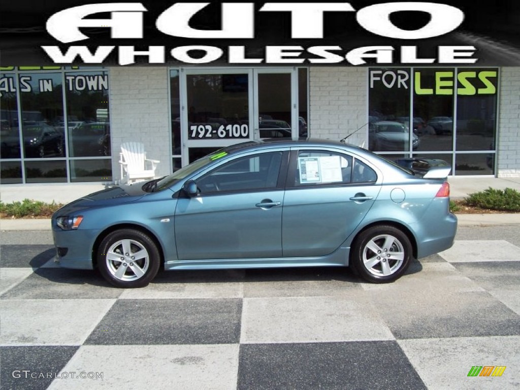 2009 Lancer ES Sport - Aqua Metallic / Beige photo #1