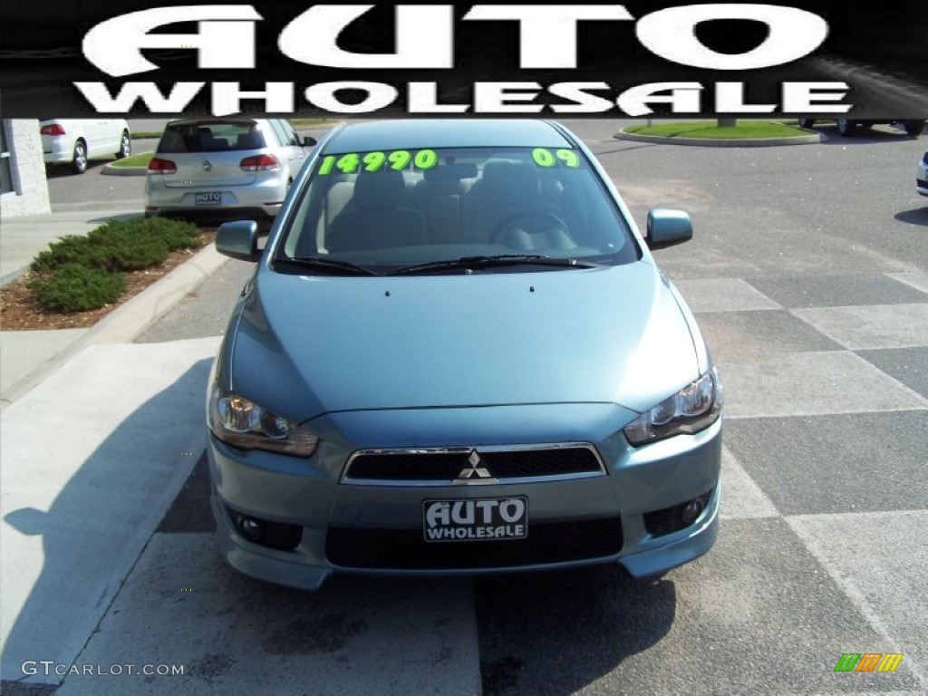2009 Lancer ES Sport - Aqua Metallic / Beige photo #2