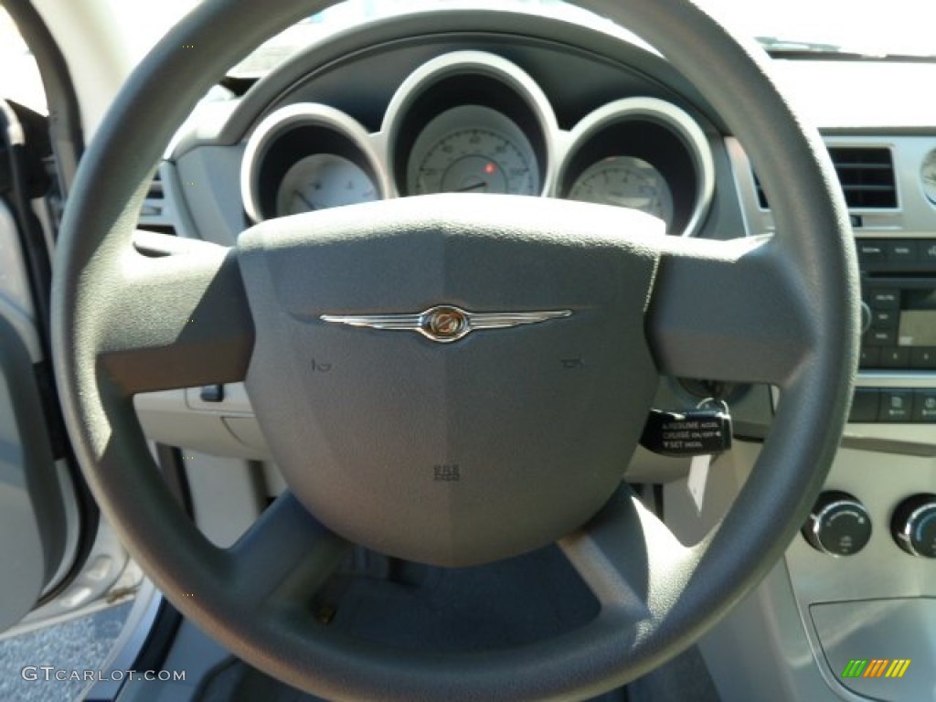 2008 Chrysler Sebring Touring Convertible Dark Slate Gray/Light Slate Gray Steering Wheel Photo #53743689