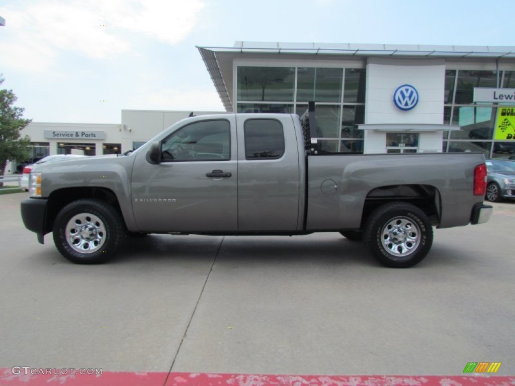 2008 Silverado 1500 Work Truck Extended Cab - Graystone Metallic / Dark Titanium photo #2
