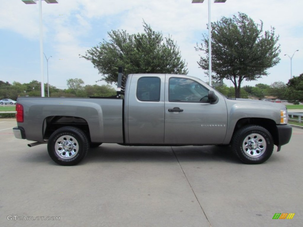 2008 Silverado 1500 Work Truck Extended Cab - Graystone Metallic / Dark Titanium photo #6