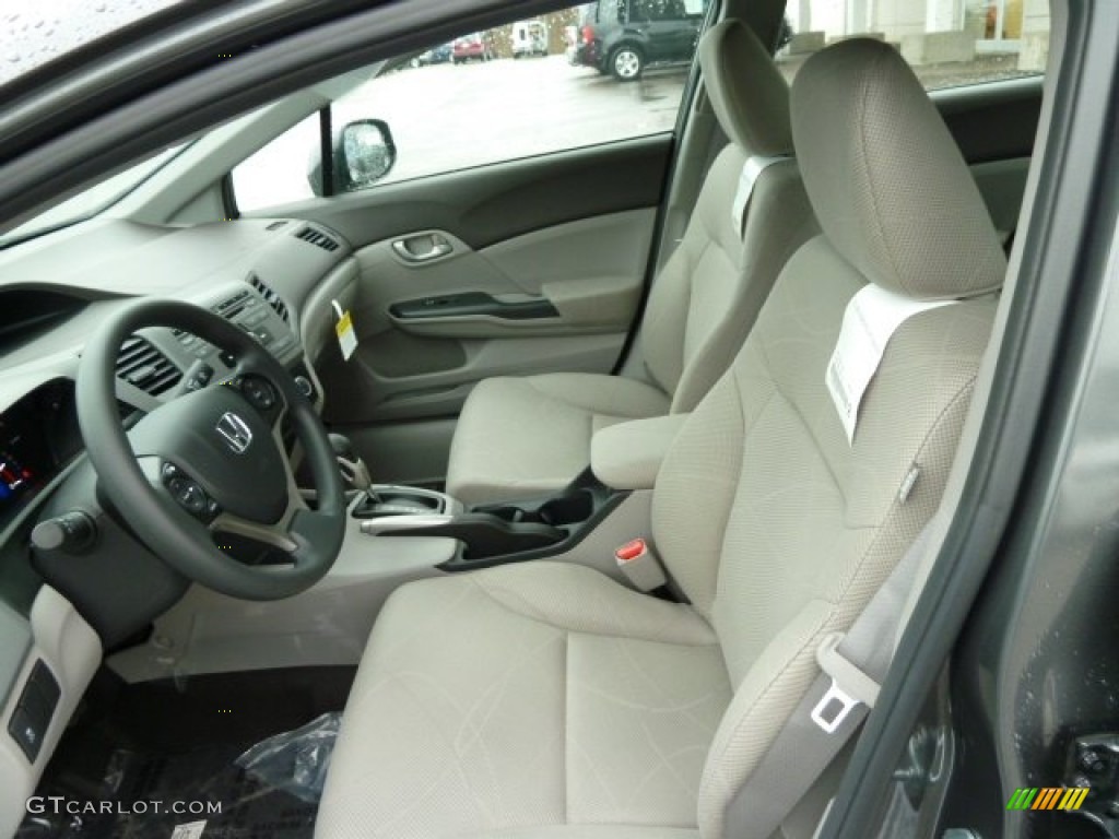 Gray Interior 2012 Honda Civic HF Sedan Photo #53744802